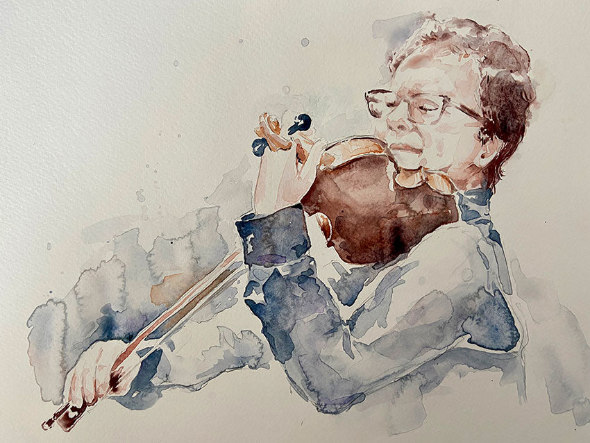 Портрет на Веселин Ешкенази от Карамфила Сидерова-Бинева